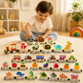 Children's Magnetic Car Educational Wooden Toys