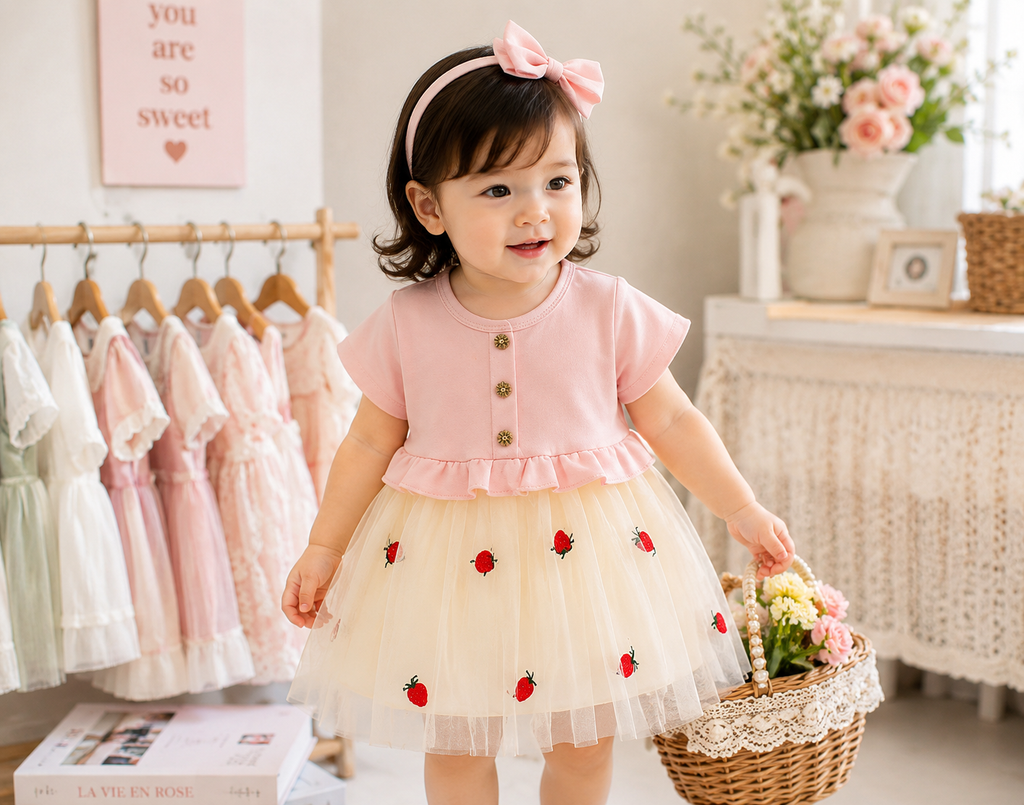 Blush Pink Baby Dress – Soft & Elegant Everyday Dress
