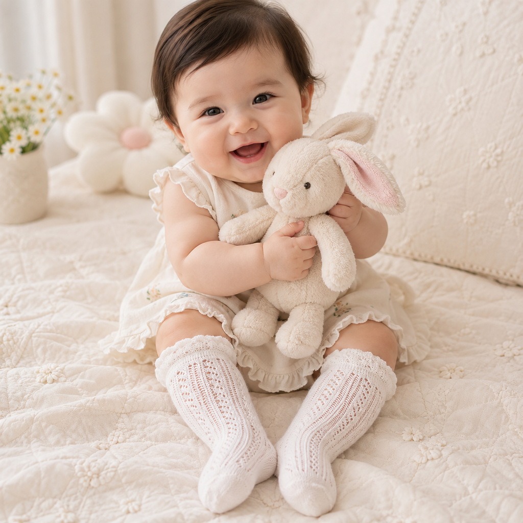 Medium and Small Children's Tube Socks Baby Mesh Mosquito Socks