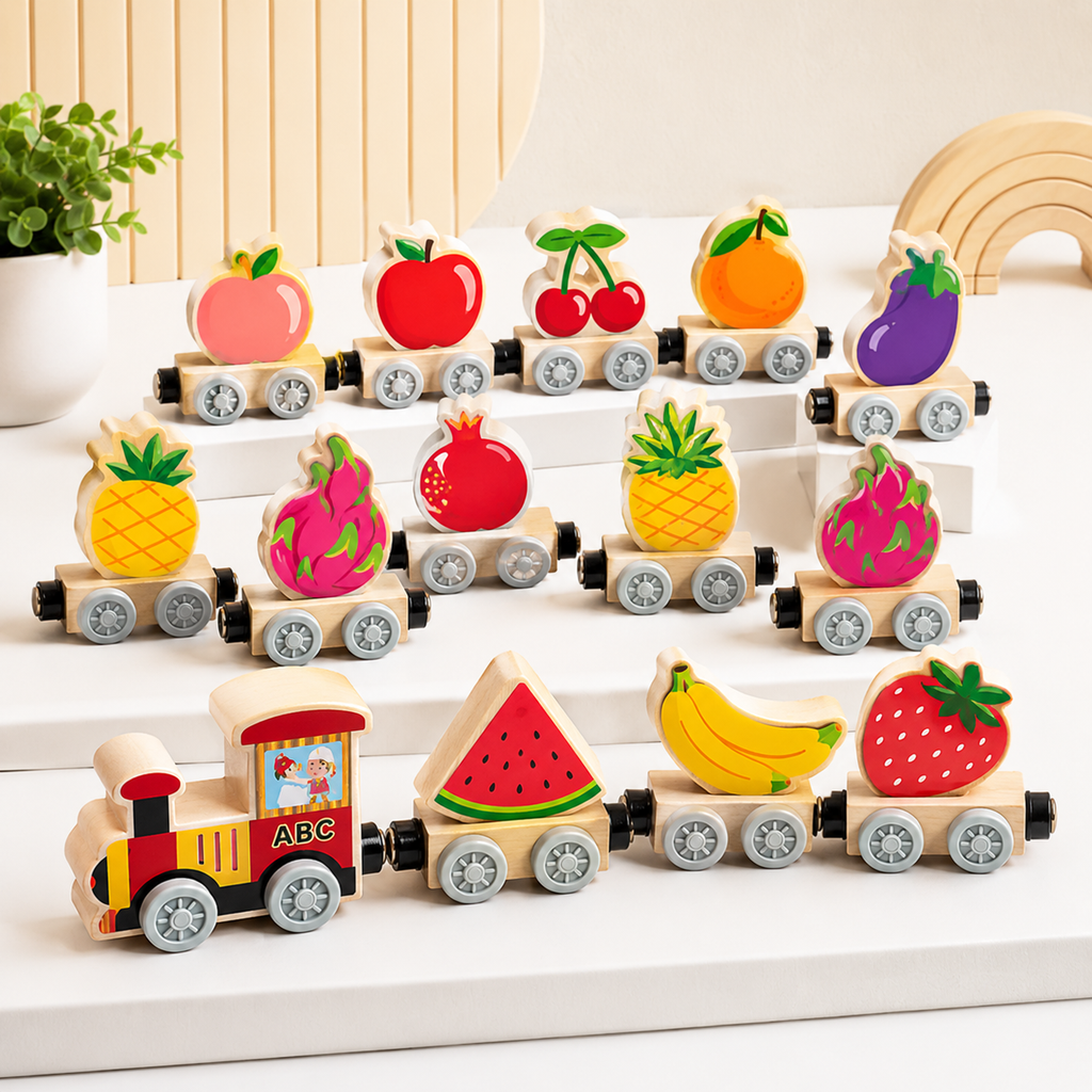 Children's Magnetic Car Educational Wooden Toys