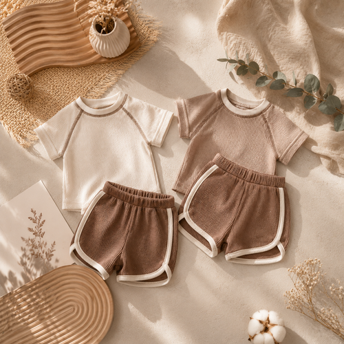 Babies Summer Clothes For Unisex Baby Short Sleeve Outfit Top Shorts