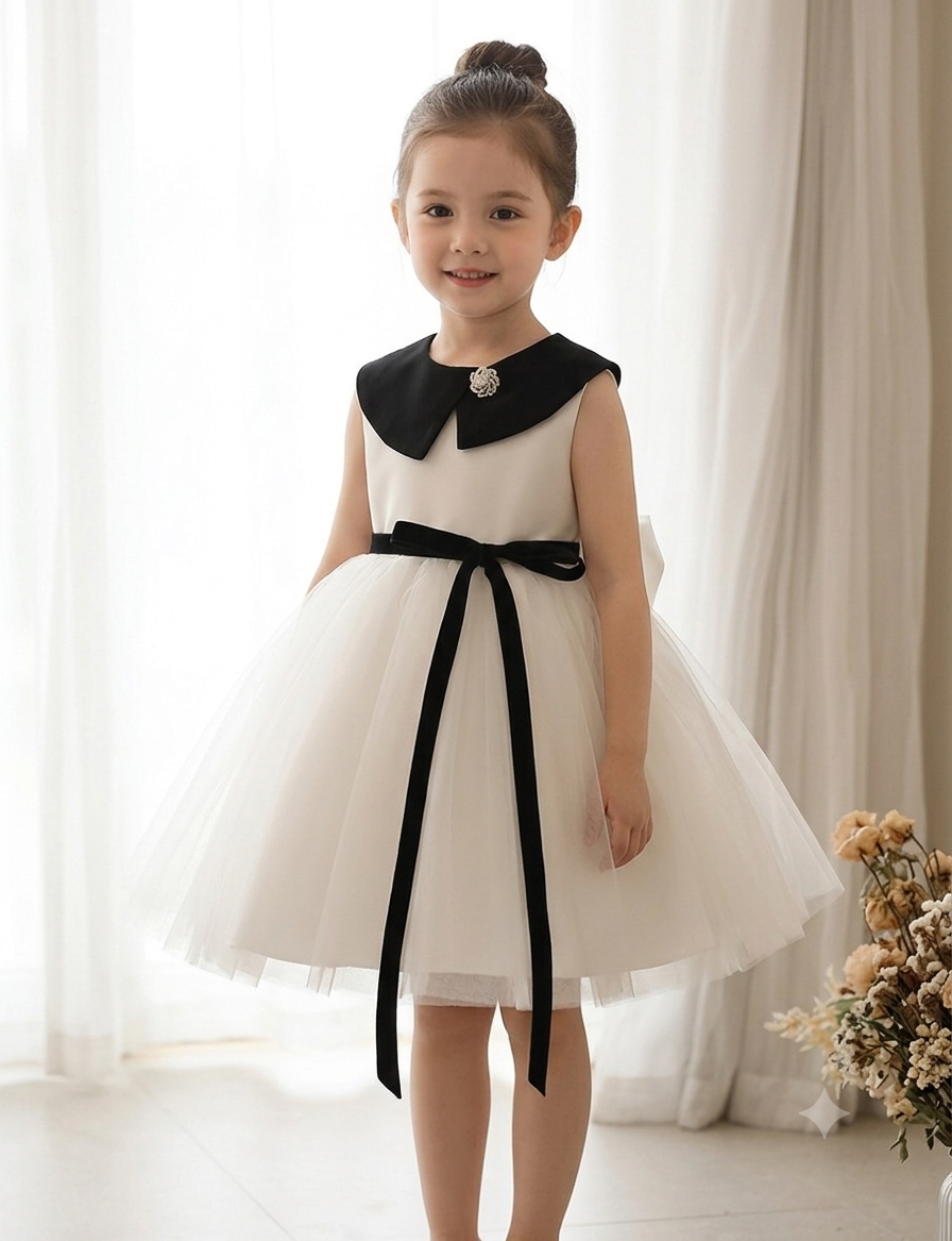 Summer Catwalk Children's Little Host Piano Playing Girl Princess Dress